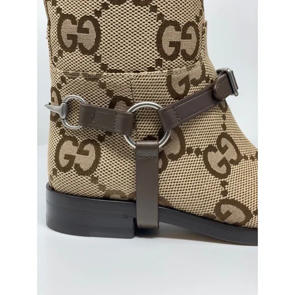 ❗️SOLD OUT ❗️Gucci Knee-high Boots With Harness  Euro size 36.5/ US 6.5 Brown - Picture 7 of 17